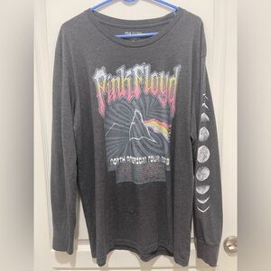 Vintage Pink Floyd 1973 Tour Gray Long Sleeve Tee